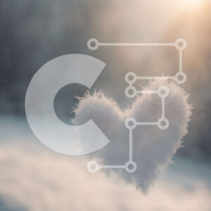 Intra Συλλεκτικό Ξύλινο Παζλ Plywood  4mm - Τέχνη χιονιού σε σχήμα καρδιάς που επιπλέει στον αέρα Σε Ξύλινο Κουτί - Διαστάσεις: 10x10 cm – 25 κομμάτια