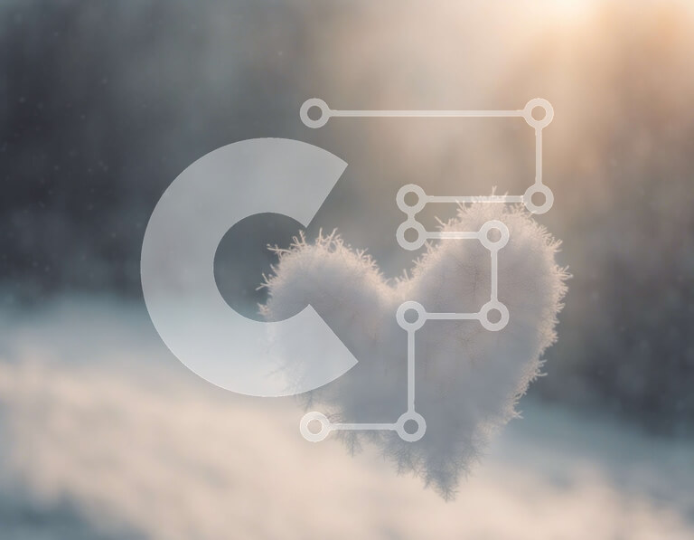 Intra Συλλεκτικό Ξύλινο Παζλ Plywood  4mm - Τέχνη χιονιού σε σχήμα καρδιάς που επιπλέει στον αέρα Σε Ξύλινο Κουτί - Διαστάσεις: 10x10 cm – 25 κομμάτια