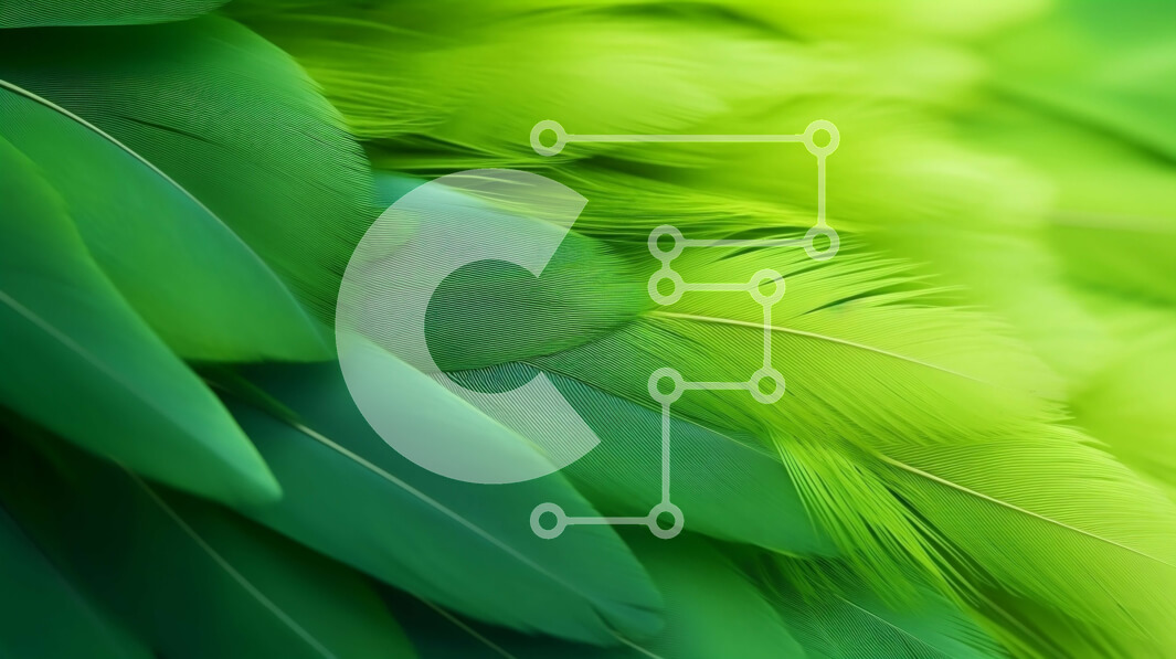 Intra Συλλεκτικό Ξύλινο Παζλ Plywood  4mm - Κοντινό πλάνο με πράσινα φτερά στην οθόνη Σε Ξύλινο Κουτί - Διαστάσεις: 10x10 cm – 25 κομμάτια