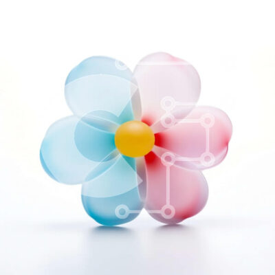 Intra Συλλεκτικό Ξύλινο Παζλ Plywood 4mm - Μικρό λουλούδι σε λευκή επιφάνεια Σε Ξύλινο Κουτί - Διαστάσεις: 10x10 cm – 25 κομμάτια - Image 1