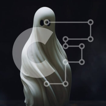 Intra Συλλεκτικό Ξύλινο Παζλ Plywood  4mm - Λευκό ειδώλιο φάντασμα στο τραπέζι Σε Ξύλινο Κουτί - Διαστάσεις Puzzle: 10x10 cm – 25 κομμάτια - Image 1