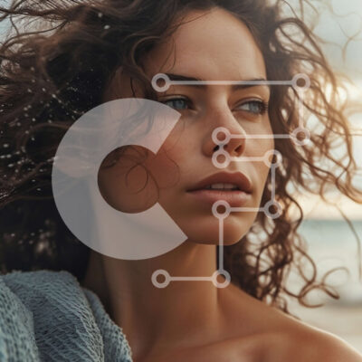 Intra Συλλεκτικό Ξύλινο Παζλ Plywood  4mm - Εκπληκτική εικόνα μιας γυναίκας που απολαμβάνει ένα ηλιοβασίλεμα στην παραλία Σε Ξύλινο Κουτί - Διαστάσεις Puzzle: 10x10 cm – 25 κομμάτια - Image 1