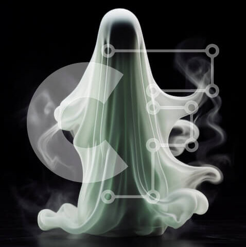 Intra Συλλεκτικό Ξύλινο Παζλ Plywood  4mm - Λευκό ειδώλιο φάντασμα που επιπλέει στον αέρα Σε Ξύλινο Κουτί - Διαστάσεις Puzzle: 10x10 cm – 25 κομμάτια - Image 1