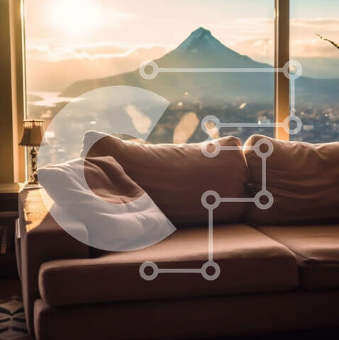 Intra Συλλεκτικό Ξύλινο Παζλ Plywood  4mm - Σαλόνι με θέα σε Βουνό Σε Ξύλινο Κουτί - Διαστάσεις Puzzle: 10x10 cm – 25 κομμάτια - Image 1