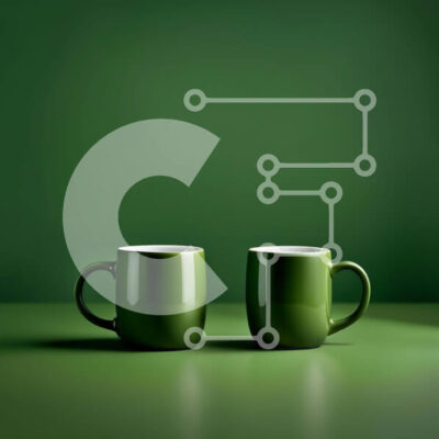 Intra Συλλεκτικό Ξύλινο Παζλ Plywood  4mm - Κομψές και ζωντανές πράσινες κούπες σε ένα τραπέζι Σε Ξύλινο Κουτί - Διαστάσεις: 10x10 cm – 25 κομμάτια - Image 1