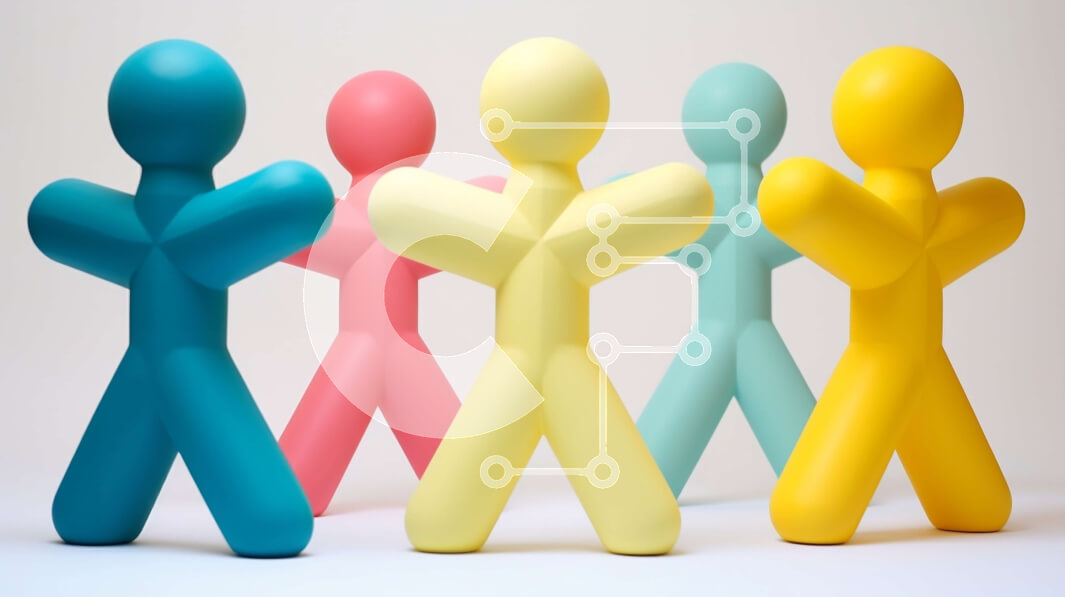 Intra Συλλεκτικό Ξύλινο Παζλ Plywood  4mm - Πολύχρωμα πλαστικά ειδώλια που στέκονται μαζί Σε Ξύλινο Κουτί - Διαστάσεις: 10x10 cm – 25 κομμάτια