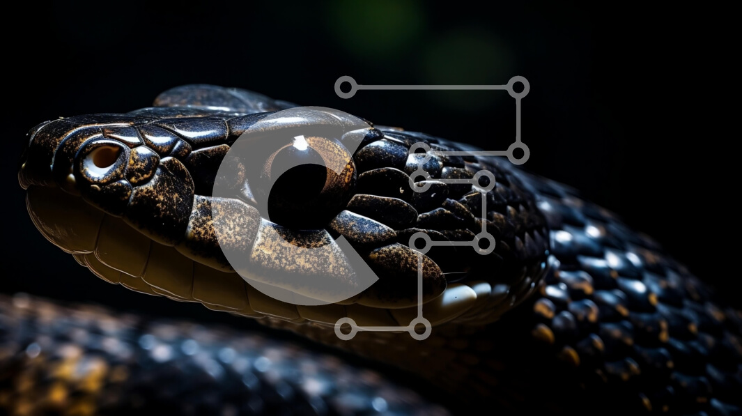 Intra Συλλεκτικό Ξύλινο Παζλ Plywood  4mm - Φίδι που κοιτάζει στο σκοτάδι Σε Ξύλινο Κουτί - Διαστάσεις: 10x10 cm – 25 κομμάτια