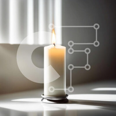 Intra Συλλεκτικό Ξύλινο Παζλ Plywood 4mm - Όμορφη εικόνα ενός λευκού κεριού με το φως του ήλιου να ρέει μέσα από περσίδες Σε Ξύλινο Κουτί - Διαστάσεις Puzzle: 10x10 cm – 25 κομμάτια - Image 1