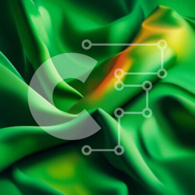 Intra Συλλεκτικό Ξύλινο Παζλ Plywood  4mm - Πανέμορφο πράσινο ύφασμα με μοναδική κυματιστή υφή Σε Ξύλινο Κουτί - Διαστάσεις Puzzle: 10x10 cm – 25 κομμάτια - Image 1