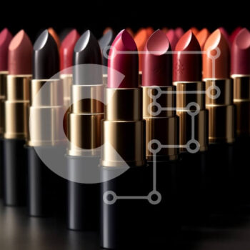 Intra Συλλεκτικό Ξύλινο Παζλ Plywood  4mm - Όμορφη εικόνα με κραγιόν σε διάφορες αποχρώσεις του κόκκινου, ροζ και πορτοκαλί Σε Ξύλινο Κουτί - Διαστάσεις Puzzle: 10x10 cm – 25 κομμάτια - Image 1