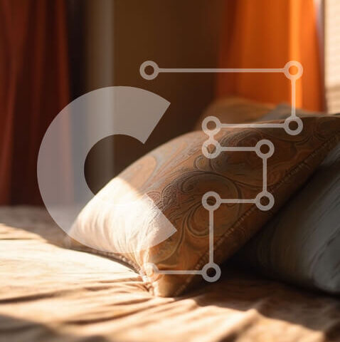 Intra Συλλεκτικό Ξύλινο Παζλ Plywood 4mm - Άνετο κρεβάτι με καφέ μαξιλάρι και κουβέρτα με κουρτίνες Σε Ξύλινο Κουτί - Διαστάσεις Puzzle: 10x10 cm – 25 κομμάτια - Image 1