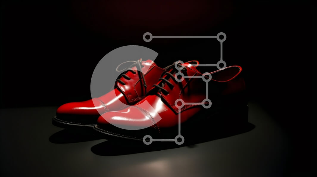 Intra Συλλεκτικό Ξύλινο Παζλ Plywood  4mm - Κομψά κόκκινα δερμάτινα ανδρικά παπούτσια φορέματος Σε Ξύλινο Κουτί - Διαστάσεις Puzzle: 10x10 cm – 25 κομμάτια