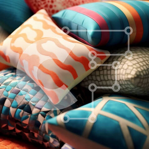 Intra Συλλεκτικό Ξύλινο Παζλ Plywood  4mm - Ζωντανά και κομψά μαξιλάρια σε διάφορα μοτίβα και σχέδια Σε Ξύλινο Κουτί - Διαστάσεις Puzzle: 10x10 cm – 25 κομμάτια - Image 1