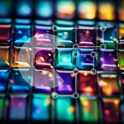 Intra Συλλεκτικό Ξύλινο Παζλ Plywood  4mm - Ζωντανή κοντινή φωτογραφία ενός πολύχρωμου μωσαϊκού με γεωμετρικό σχέδιο Σε Ξύλινο Κουτί - Διαστάσεις Puzzle: 10x10 cm – 25 κομμάτια - Image 1