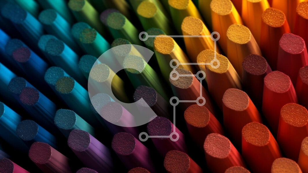 Intra Συλλεκτικό Ξύλινο Παζλ Plywood  4mm - Ζωντανή εικόνα από πολύχρωμα μολύβια σε κυκλικό μοτίβο Σε Ξύλινο Κουτί - Διαστάσεις: 10x10 cm – 25 κομμάτια