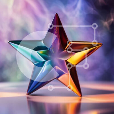 Intra Συλλεκτικό Ξύλινο Παζλ Plywood  4mm - Ζωντανό και εντυπωσιακό πολύχρωμο αστέρι Σε Ξύλινο Κουτί - Διαστάσεις Puzzle: 10x10 cm – 25 κομμάτια - Image 1