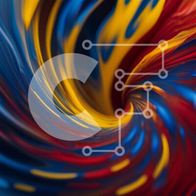 Intra Συλλεκτικό Ξύλινο Παζλ Plywood  4mm - Δονούμενη αφηρημένη σπειροειδής δίνη χρώματος Σε Ξύλινο Κουτί - Διαστάσεις Puzzle: 10x10 cm – 25 κομμάτια - Image 1