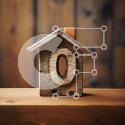 Intra Συλλεκτικό Ξύλινο Παζλ Plywood  4mm - Ξύλινο σπίτι με το σκαλιστό 'O' - Φωτογραφία Αρχείου Σε Ξύλινο Κουτί - Διαστάσεις Puzzle: 10x10 cm – 25 κομμάτια - Image 1