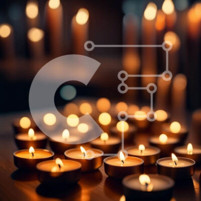 Intra Συλλεκτικό Ξύλινο Παζλ Plywood  4mm - Ζεστή ατμόσφαιρα με μια ομάδα αναμμένων κεριών Σε Ξύλινο Κουτί - Διαστάσεις Puzzle: 10x10 cm – 25 κομμάτια - Image 1