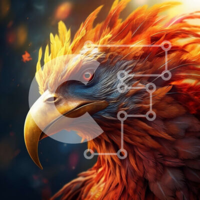 Intra Συλλεκτικό Ξύλινο Παζλ Plywood  4mm - Κοντινή εικόνα ενός αετού με άγρια ​​όψη με φωτεινά φτερά Σε Ξύλινο Κουτί - Διαστάσεις: 10x10 cm – 25 κομμάτια - Image 1