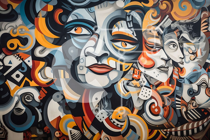 Intra Συλλεκτικό Ξύλινο Παζλ Plywood  4mm - Ζωντανή τοιχογραφία ανθρώπων σε περισυλλογή και ενδοσκόπηση Σε Ξύλινο Κουτί - Διαστάσεις Puzzle: 10x10 cm – 25 κομμάτια