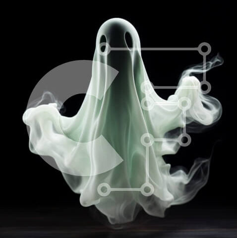 Intra Συλλεκτικό Ξύλινο Παζλ Plywood 4mm - Λευκό φάντασμα που πετάει με καπνό Σε Ξύλινο Κουτί - Διαστάσεις Puzzle: 10x10 cm – 25 κομμάτια - Image 1