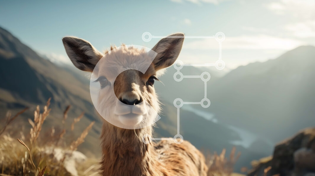 Intra Συλλεκτικό Ξύλινο Παζλ Plywood  4mm - Περίεργα ελάφια στη βραχώδη πλαγιά με τα βουνά Σε Ξύλινο Κουτί - Διαστάσεις: 10x10 cm – 25 κομμάτια