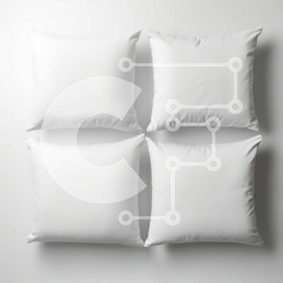 Intra Συλλεκτικό Ξύλινο Παζλ Plywood  4mm - Λευκά μαξιλάρια σε άσπρο φόντο Σε Ξύλινο Κουτί - Διαστάσεις Puzzle: 10x10 cm – 25 κομμάτια - Image 1