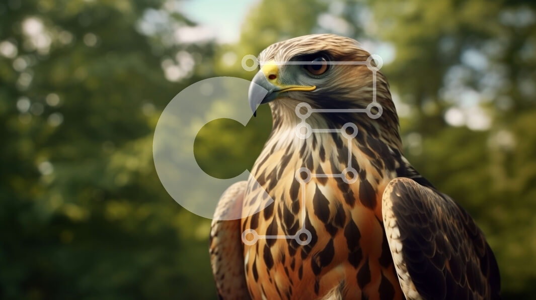 Intra Συλλεκτικό Ξύλινο Παζλ Plywood  4mm - Όμορφη εικόνα του κεφαλιού ενός γερακιού με κοφτερό ράμφος και διαπεραστικά μάτια Σε Ξύλινο Κουτί - Διαστάσεις: 10x10 cm – 25 κομμάτια