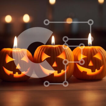 Intra Συλλεκτικό Ξύλινο Παζλ Plywood  4mm - Απόκριες κολοκύθες σε ένα ξύλινο τραπέζι Σε Ξύλινο Κουτί - Διαστάσεις Puzzle: 10x10 cm – 25 κομμάτια - Image 1