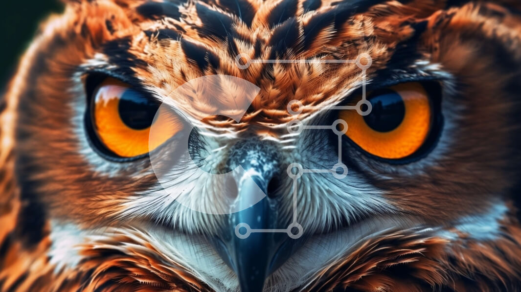 Intra Συλλεκτικό Ξύλινο Παζλ Plywood  4mm - Έντονη και σοφή κουκουβάγια με λαμπερά κίτρινα μάτια Σε Ξύλινο Κουτί - Διαστάσεις: 10x10 cm – 25 κομμάτια