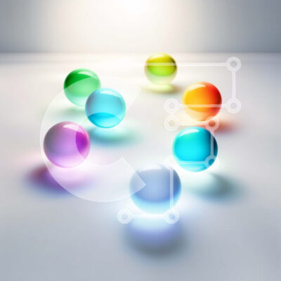 Intra Συλλεκτικό Ξύλινο Παζλ Plywood 4mm - Ζωντανή εικόνα από πολύχρωμα γυάλινα μάρμαρα σε λευκό φόντο Σε Ξύλινο Κουτί - Διαστάσεις: 10x10 cm – 25 κομμάτια - Image 1