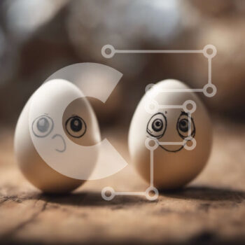 Intra Συλλεκτικό Ξύλινο Παζλ Plywood  4mm - Αυγά χαμογελαστά και συνοφρυωμένα Σε Ξύλινο Κουτί - Διαστάσεις Puzzle: 10x10 cm – 25 κομμάτια - Image 1