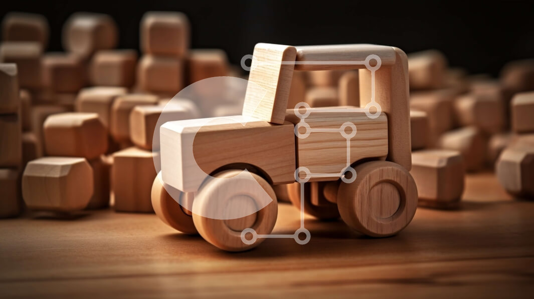 Intra Συλλεκτικό Ξύλινο Παζλ Plywood 4mm - Ξύλινο αυτοκίνητο παιχνιδιών σε ξύλινη επιφάνεια Σε Ξύλινο Κουτί - Διαστάσεις: 10x10 cm – 25 κομμάτια - Image 1