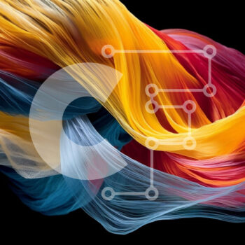 Intra Συλλεκτικό Ξύλινο Παζλ Plywood  4mm - Όμορφη εικόνα μιας πολύχρωμης κορδέλας σε κίνηση Σε Ξύλινο Κουτί - Διαστάσεις Puzzle: 10x10 cm – 25 κομμάτια - Image 1