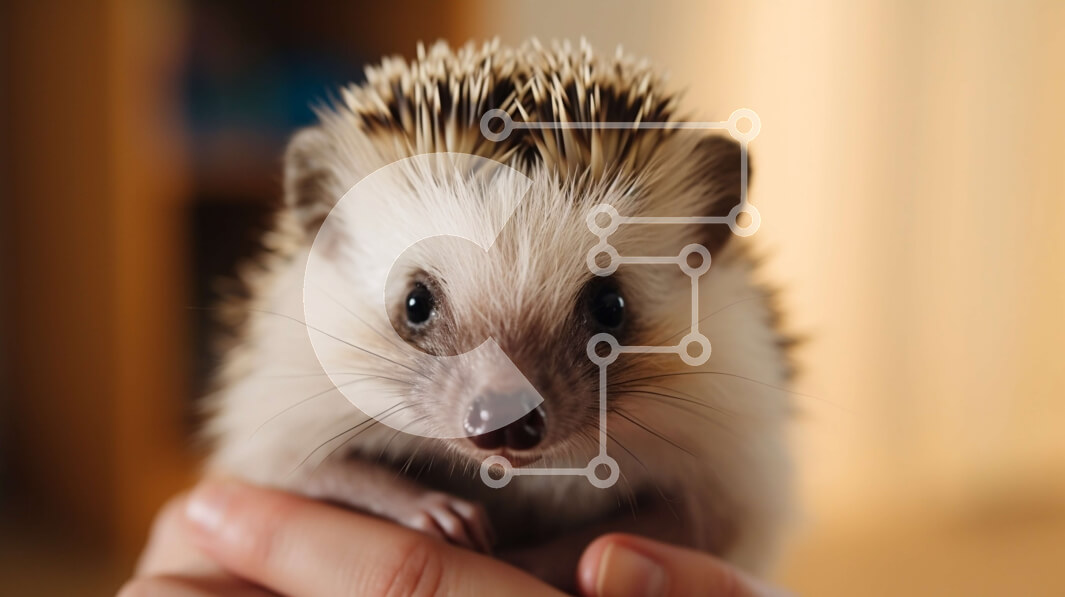 Intra Συλλεκτικό Ξύλινο Παζλ Plywood  4mm - Χαριτωμένος σκαντζόχοιρος που κάθεται στο χέρι Σε Ξύλινο Κουτί - Διαστάσεις: 10x10 cm – 25 κομμάτια