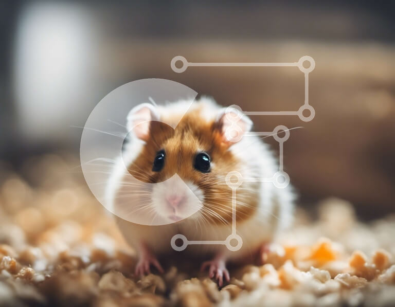 Intra Συλλεκτικό Ξύλινο Παζλ Plywood  4mm - Περίεργο χάμστερ με καλαμποκάλευρο Σε Ξύλινο Κουτί - Διαστάσεις: 10x10 cm – 25 κομμάτια