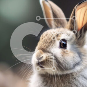 Intra Συλλεκτικό Ξύλινο Παζλ Plywood  4mm - Αξιολάτρευτη εικόνα ενός καφέ κουνελιού σε ένα δάσος Σε Ξύλινο Κουτί - Διαστάσεις: 10x10 cm – 25 κομμάτια