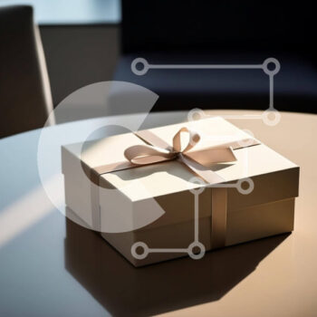 Intra Συλλεκτικό Ξύλινο Παζλ Plywood  4mm - Λευκό κουτί δώρου σε οβάλ τραπέζι Σε Ξύλινο Κουτί - Διαστάσεις Puzzle: 10x10 cm – 25 κομμάτια - Image 1