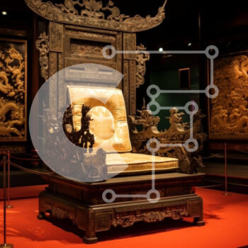 Intra Συλλεκτικό Ξύλινο Παζλ Plywood  4mm - Περίτεχνος θρόνος σε περίτεχνα διακοσμημένο δωμάτιο Σε Ξύλινο Κουτί - Διαστάσεις Puzzle: 10x10 cm – 25 κομμάτια - Image 1