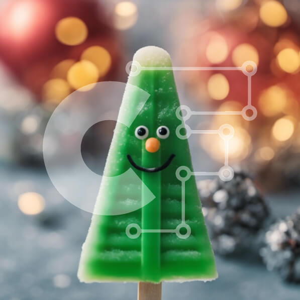 Intra Συλλεκτικό Ξύλινο Παζλ Plywood  4mm - Εορταστικός στολισμός χριστουγεννιάτικου δέντρου με ραβδί Σε Ξύλινο Κουτί - Διαστάσεις: 10x10 cm – 25 κομμάτια