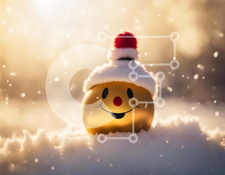 Intra Συλλεκτικό Ξύλινο Παζλ Plywood  4mm - Χρυσή νιφάδα χιονιού στο χιόνι Σε Ξύλινο Κουτί - Διαστάσεις Puzzle: 10x10 cm – 25 κομμάτια