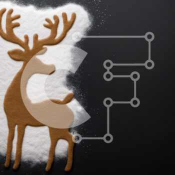 Intra Συλλεκτικό Ξύλινο Παζλ Plywood  4mm - Διακόσμηση ταράνδων με μελόψωμο σε μαύρο φόντο Σε Ξύλινο Κουτί - Διαστάσεις Puzzle: 10x10 cm – 25 κομμάτια - Image 1