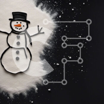 Intra Συλλεκτικό Ξύλινο Παζλ Plywood  4mm - Στολίδι χιονάνθρωπου με ζάχαρη σε σκόνη Σε Ξύλινο Κουτί - Διαστάσεις Puzzle: 10x10 cm – 25 κομμάτια - Image 1