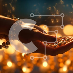 Intra Συλλεκτικό Ξύλινο Παζλ Plywood  4mm - Πνευματική Πρακτική: Γυναικεία χέρια που κρατούν κομπολόγια και αναμμένα κεριά Σε Ξύλινο Κουτί - Διαστάσεις Puzzle: 10x10 cm – 25 κομμάτια