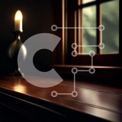 Intra Συλλεκτικό Ξύλινο Παζλ Plywood  4mm - Απόκοσμη και μυστηριώδης σκηνή με γραφείο υπό το φως των κεριών και θέα στο δάσος Σε Ξύλινο Κουτί - Διαστάσεις Puzzle: 10x10 cm – 25 κομμάτια - Image 1