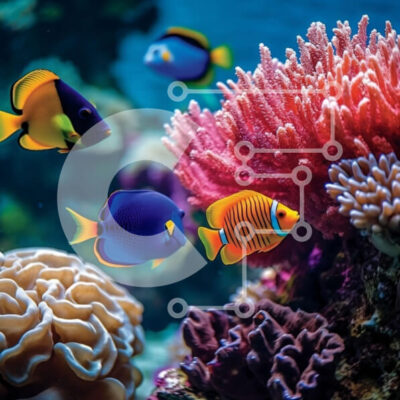 Intra Συλλεκτικό Ξύλινο Παζλ Plywood  4mm - Εκπληκτική υποβρύχια εικόνα ενός πολύχρωμου κοραλλιογενούς υφάλου με τροπικά ψάρια Σε Ξύλινο Κουτί - Διαστάσεις: 10x10 cm – 25 κομμάτια - Image 1