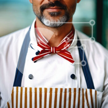 Intra Συλλεκτικό Ξύλινο Παζλ Plywood  4mm - Happy Chef με μπουφάν και παπιγιόν σεφ Σε Ξύλινο Κουτί - Διαστάσεις Puzzle: 10x10 cm – 25 κομμάτια - Image 1