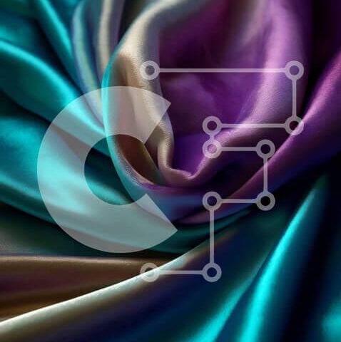 Intra Συλλεκτικό Ξύλινο Παζλ Plywood  4mm - Κοντινό πλάνο πολύχρωμο μεταξωτό ύφασμα με λαμπερή και λεία επιφάνεια Σε Ξύλινο Κουτί - Διαστάσεις Puzzle: 10x10 cm – 25 κομμάτια - Image 1