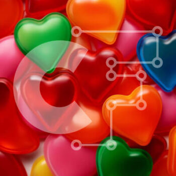 Intra Συλλεκτικό Ξύλινο Παζλ Plywood  4mm - Πολύχρωμο ζαχαρωτό σε σχήμα καρδιάς στο τραπέζι Σε Ξύλινο Κουτί - Διαστάσεις Puzzle: 10x10 cm – 25 κομμάτια - Image 1